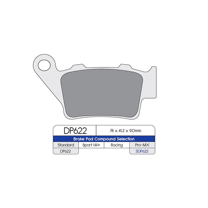 PLAQUETTES DE FREIN ARRIÈRE DP BRAKES SINTERIZED PRO-MX SDP622