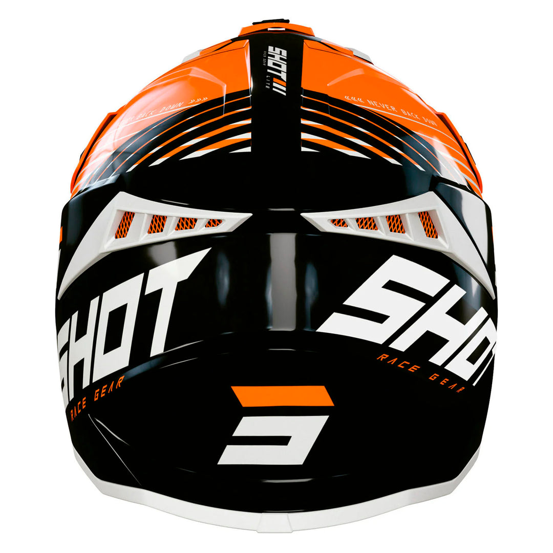 CASQUE SHOT LITE FURY NOIR / ORANGE NÉON BRILLANT