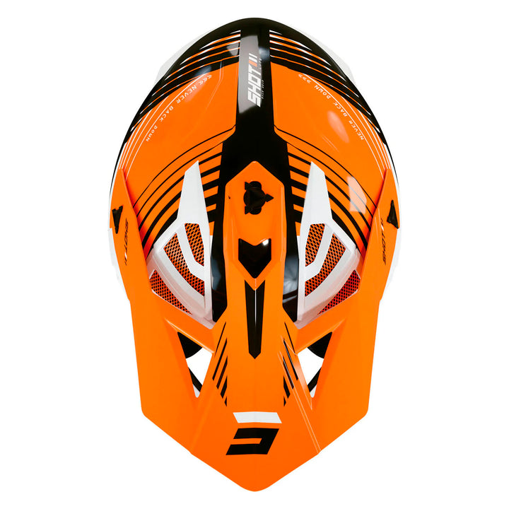 CASQUE SHOT LITE FURY NOIR / ORANGE NÉON BRILLANT
