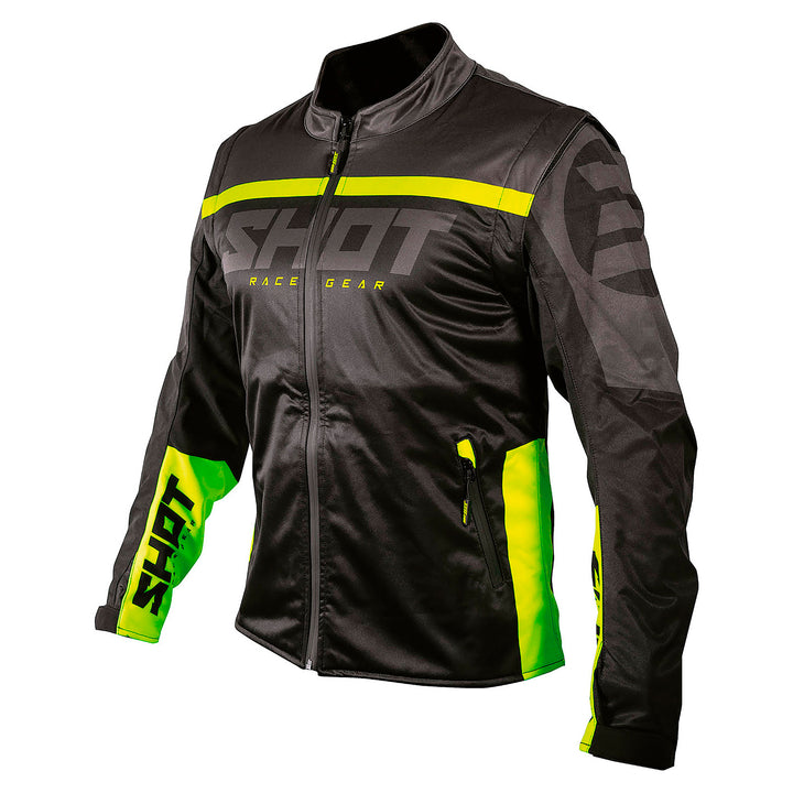 VESTE SHOT SOFTSHELL LITE 2.0 NOIR / JAUNE NÉON