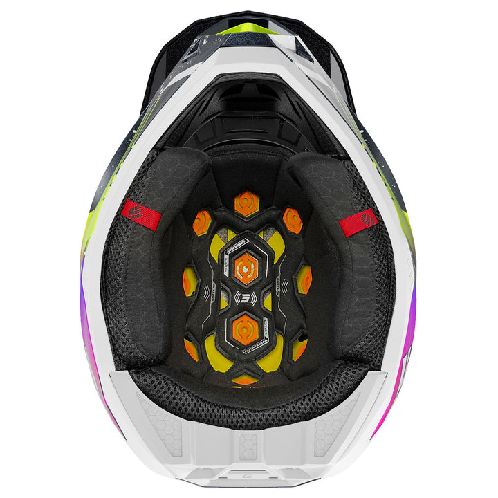 CASQUE SHOT LITE RACING BLUE NEON YELLOW PEARLY