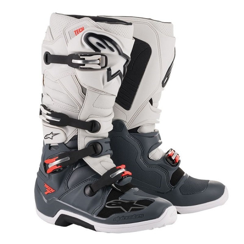 botas-alpinestars-tech-7-cinza-antracite-vermelho