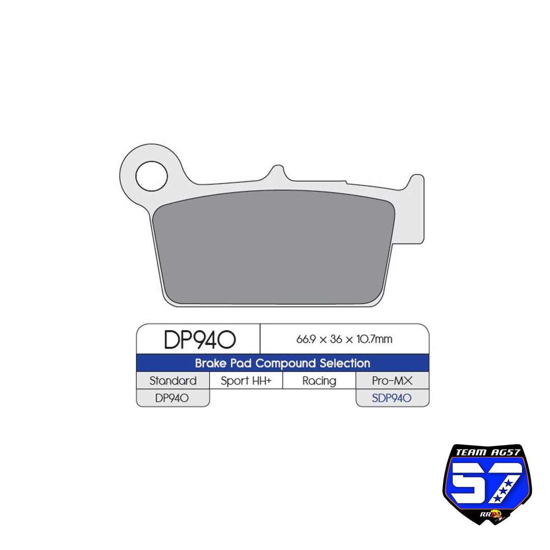 PLAQUETTES DE FREIN ARRIÈRE DP BRAKES SINTERIZED SDP940